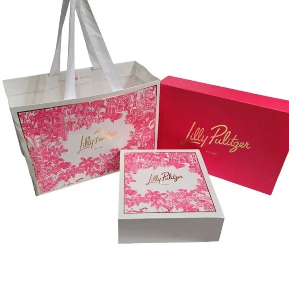 Lilly Pulitzer Boxes Bag Pink Lot